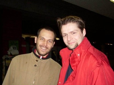 Chris und Erik am Essener Hauptbahnhof